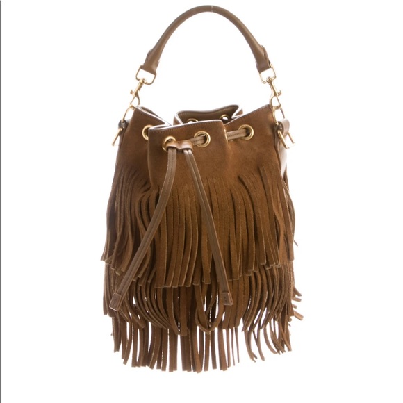 Yves Saint Laurent Handbags - YSL Saint Laurent Suede Bucket Bag
